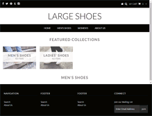 Tablet Screenshot of largeshoes.com